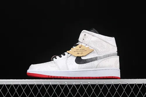 All categories Air Jordan Jordan series basketball shoes Air Jordan 1 Mid Different versions CLOT x Air Jordan 1 Mid "Fearless" AJ1 Joe 1 mid-top white silk CU2804-100